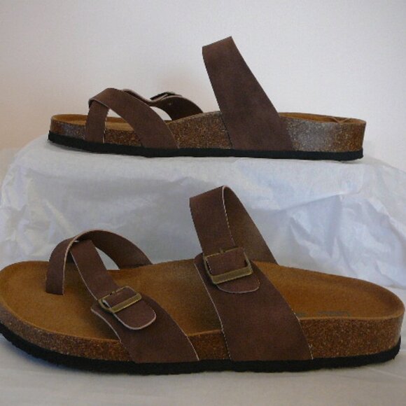 Hofeny Soft Footbed Sled Women's Brown Slip On Sandals-Size 10-NIB - Picture 5 of 9